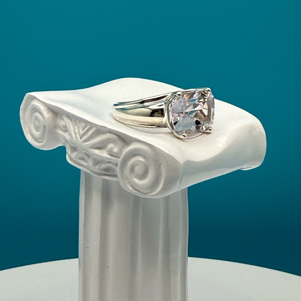 Silver Solitaire Ring - image 3